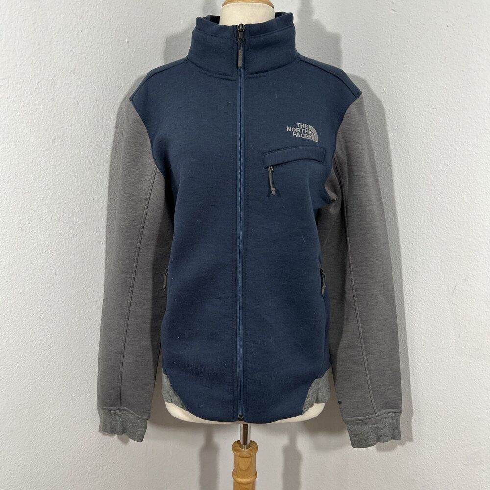 The North Face Jacket Mens Small Petite Blue Gray Thermal‎ 3D Full Zip